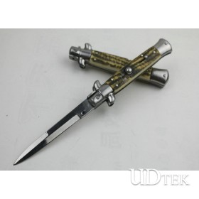 Italy OEM FOX Folding Knife Stainless Steel Knife with Antler Handle UDTEK01289 